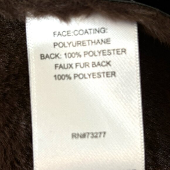 SO Faux Leather and Fur Moto Flight Aviator Bomber Jacket - Picture 11 of 14